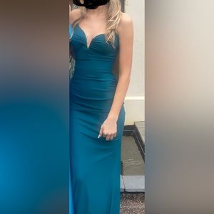 Lafemme prom dress. Size:00, Color:Teal. Excellent condition. Only worn once.